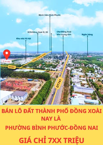 BÁN GẤP LÔ ĐẤT KDC HOÀNG HƯNG THỊNH ,TRUNG TÂM THÀNH PHỐ ĐỒNG XOÀI