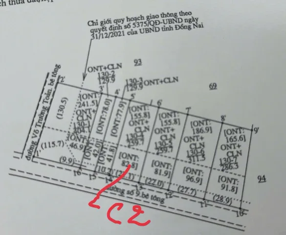 Bán đất 130m² có sẵn 120m² thổ cư ngang 5m giá 1.65 tỷ tại Đường Số 9 Xã Xuân Lộc