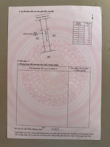 Bán đất 149.9m² có sẵn 73.5m² thổ cư ngang 5m giá 1.5 tỷ tại Phường Tân An