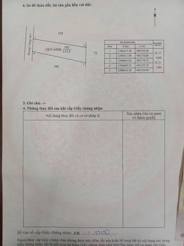 Bán đất 116.6m² có sẵn 40m² thổ cư ngang 5m giá 550 triệu tại Phường Thành Nhất