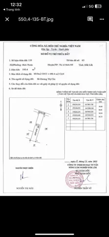 Bán đất 553.9m² có sẵn 60m² thổ cư ngang 10m giá 460 triệu tại Phường Cư Bao