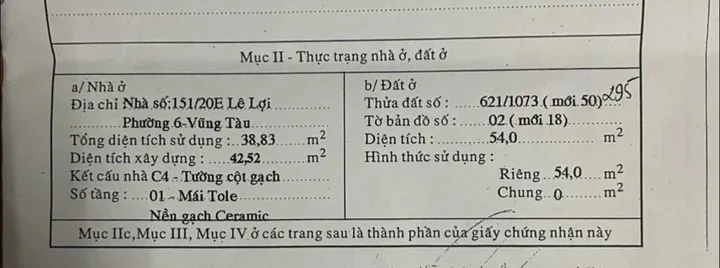 BÁN NHÀ CẤP 4 HẺM 2 Ô TÔ TRÁNH NHAU LÊ LỢI CHỈ 3.6 TỶ