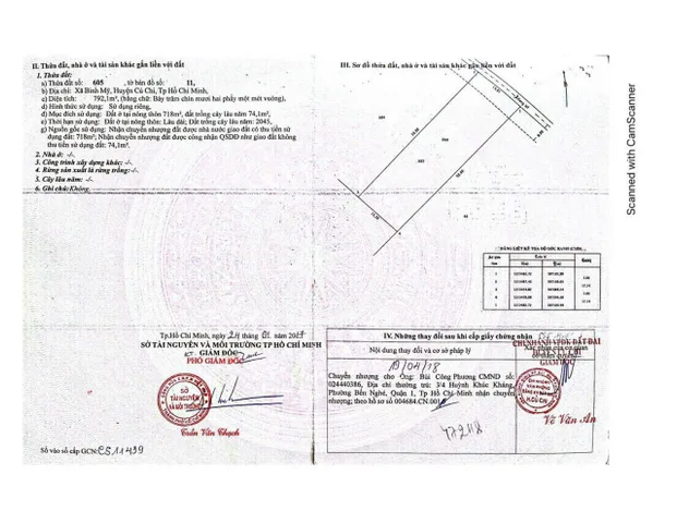 Bán đất 792m² có sẵn 718m² thổ cư ngang 16m giá 10.5 tỷ tại Xã Bình Mỹ