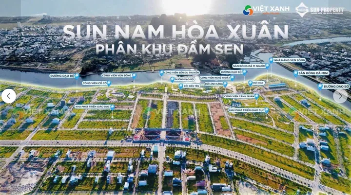 Lô Góc đất đầm sen có diện tích lớn thích hợp để đầu tư hoặc nghỉ dưỡng có tiềm năng với hai mặt tiền nhìn ra sông/núi và Khu công viên.