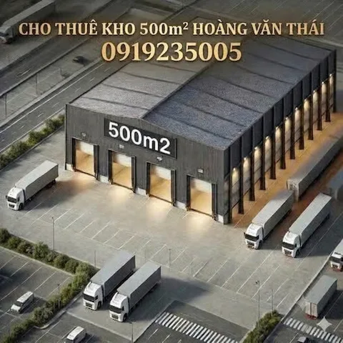 CHO THUÊ NHÀ XƯỞNG 500m² – HOÀNG VĂN THÁI – LIÊN CHIỂU, ĐÀ NẴNG