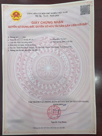 Bán đất 72,5m² full thổ cư ngang 7,1m giá 3.4 tỷ tại Xã Văn Giang