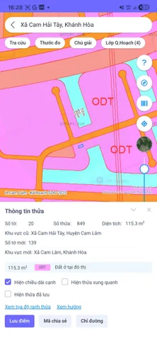 Bán đất 115m² full thổ cư ngang 7m giá 670 triệu tại Xã Cam Lâm