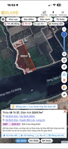 Bán đất 200000m² có sẵn 2119m² thổ cư ngang 100m giá 21 tỷ tại Xã Bình Đức