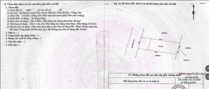 ĐẦU TƯ SINH LỜI - Bán Lô Đất MẶT TIỀN đường QL 55 Xã Phước Long, Đất Đỏ, Bà Rịa Vũng Tàu