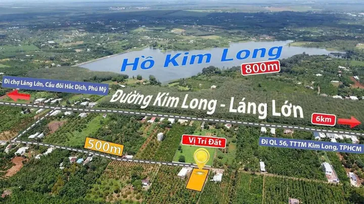Cần Bán Gấp Lô Đất Gần Hồ Kim Long- Láng Lớn- Châu Đức- GiÁ 699tr- Sẳn Sổ