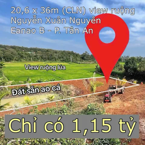 Bán đất 695.2m² ngang 20m giá 1.15 tỷ tại Phường Tân An