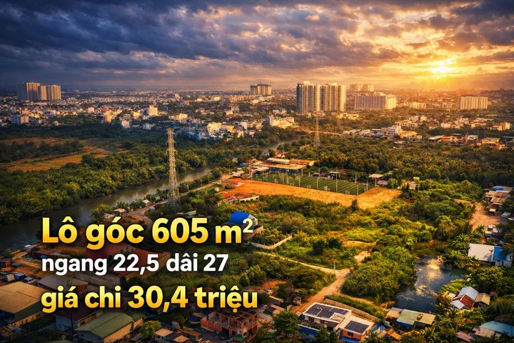 ĐẤT LÀM KHO GẦN KHU CNC TP THỦ ĐỨC – 605M² CHỈ 28 TRIỆU/M²