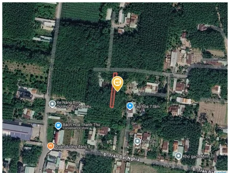 Bán đất 419.6m² có sẵn 100m² thổ cư ngang 6,1m giá 1.55 tỷ tại Phường Hòa Lợi