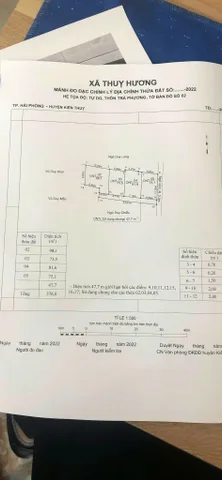Bán 73,5m đất, Mặt tiền : 6,7m.Tại : Thuỵ Hương - Kiến Thuỵ - Hải Phòng