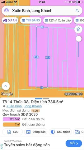 Bán đất 774.8m² có sẵn 12m² thổ cư ngang 12m giá 6.5 tỷ tại Đường Nguyễn Văn Trỗi Phường Long Khánh