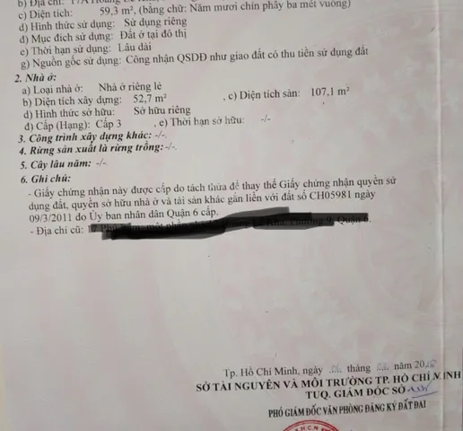Bán nhà đường Hoàng Lê Kha Phường Bình Tây