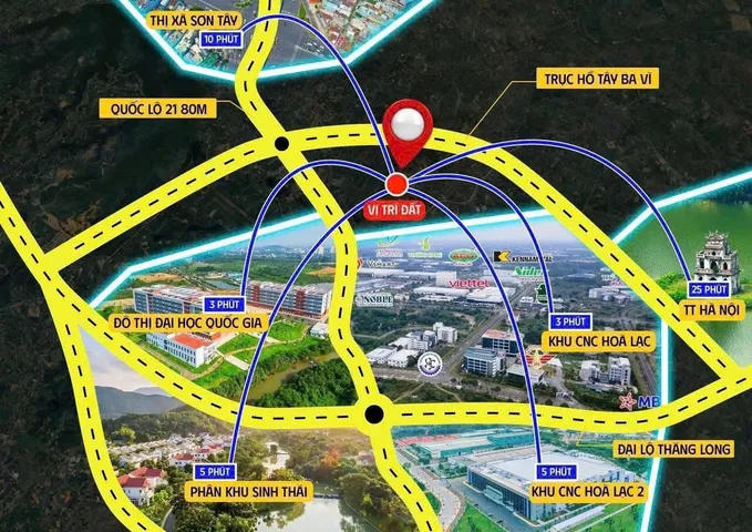 Gia đình tôi có mảnh đất trên Hòa Lạc cần bán gấp, gần ĐHQGHN, Quốc lộ 21, sổ đỏ chính chủ