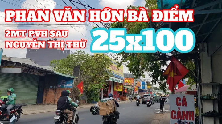 🟥Mặt tiền Phan Văn Hớn 9x60m~ 550m² có sẵn 250m² thổ cư 26 tỷ tại Xã Bà Điểm