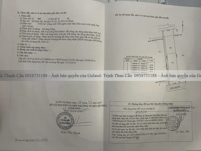 Bán đất 1550m² có sẵn 1171m² thổ cư ngang 17.5m giá 34.1 tỷ tại Xã Bình Mỹ