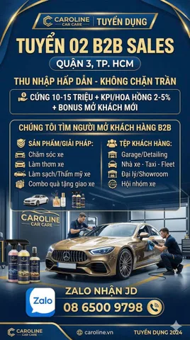 TUYỂN DỤNG] NHÂN VIÊN KINH DOANH B2B NGÀNH PHỤ TRỢ Ô TÔ