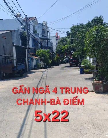 🟥Bán đất mặt tiền nhựa Bà Điểm 5x22~ 100m² thổ cư giá 4.95 tỷ tại Đường Nguyễn Thị Hai Xã Bà Điểm