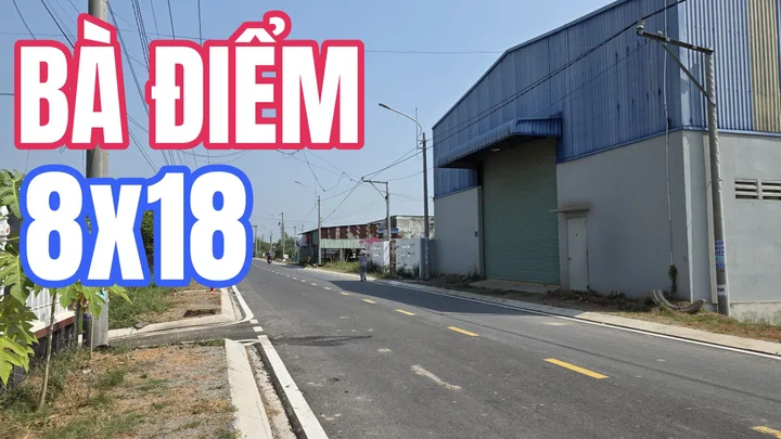 🟥Bán đất Bà Điểm 160m² full thổ cư ngang 8m giá 8.9 tỷ thương lượng tại Tiền Lân Xã Bà Điểm