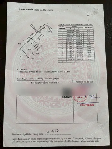 Bán đất tặng nhà cấp 4 hoàn công ĐT 833 tdt 1916m2 ( 300m2 thổ ) Bình Lãng , Tân Trụ giá 6,5 tỷ