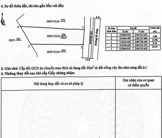 Bán đất 153.7m² có sẵn 130mm² thổ cư ngang 5,8m giá 1.1 tỷ tại Xã Hải Đông Thành phố Móng Cái