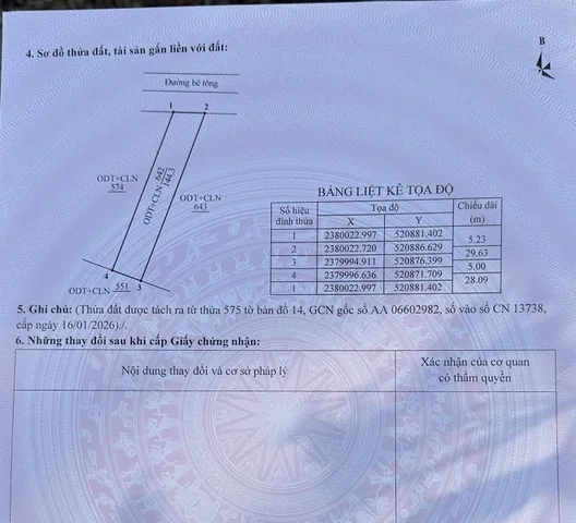 Bán đất 145m² có sẵn 105m² thổ cư ngang 5m giá 1.6 tỷ tại Phường Móng Cái 2