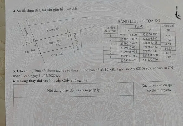 Bán đất 93.5m² có sẵn 93m² thổ cư ngang 7m giá 1.2 tỷ tại Phường Móng Cái 2