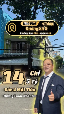 💎 NHÀ 4 TẦNG GÓC 2 MẶT TIỀN BÌNH PHÚ QUẬN 6 - TÌM NHÀ PHỐ - TIMNHAPHO.VN