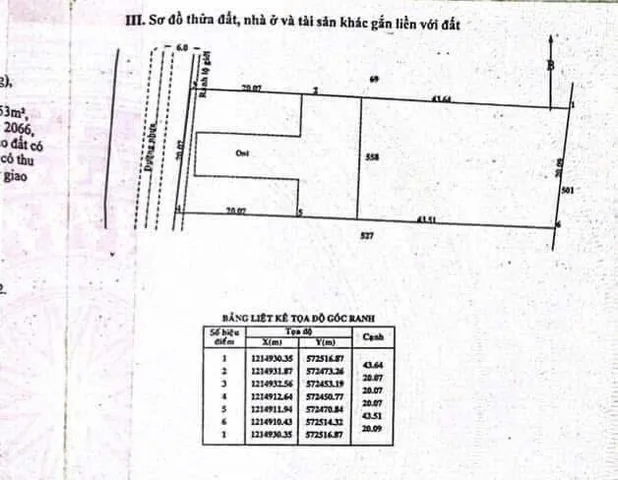 Bán đất 1273m² có sẵn 320m² thổ cư ngang 20m giá 6.3 tỷ tại Xã Thái Mỹ