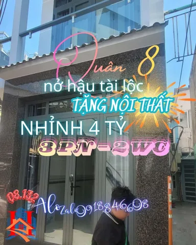 Q.8.132 – NHÀ NỞ HẬU 35m², NHỈNH 4 TỶ, TẶNG NỘI THẤT, GẦN CẦU CHỮ Y, O9I88466O8