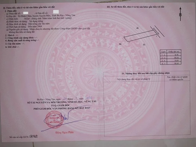 Chủ cắt lỗ cần bán gấp 502m² ngang 9,76m giá 1.5 tỷ tại Xã Bình Châu.