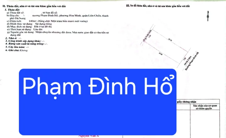 🔴💥Bán đất tặng Nhà C4 đường Phạm Đình Hổ - Sát biển rất thoáng