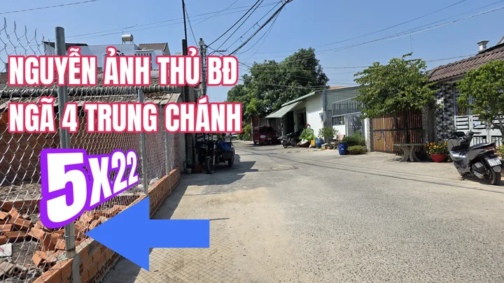 🟥Bán đất 110m² có sẵn 100m² thổ cư ngang 5m giá 4.95 tỷ tại Đường Nguyễn Thị Hai Xã Bà Điểm