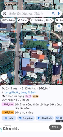 Bán đất 24/146 dt 946.6m² ngang 17.8m giá 22 tỷ tại Xã Long Phước