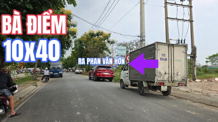 🟥Bán đất mặt tiền Bà Điểm 10x40~400m² giá 14ty950tr thương lượng tỷ tại Đường Bà Điểm 4 Xã Bà Điểm