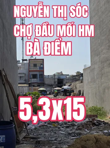 🟥Bán đất Bà Điểm chợ đầu mối Hóc Môn có sẵn 80m² thổ cư giá 3ty850 Đường Nguyễn Thị Sóc