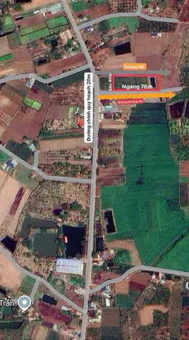 Ngang 75m, 2 mặt đường bê tông trước sau, cách chợ Hòa Phú - Quốc lộ 14 chỉ 2.5km GIÁ 83 TRIỆU/M-NGANG