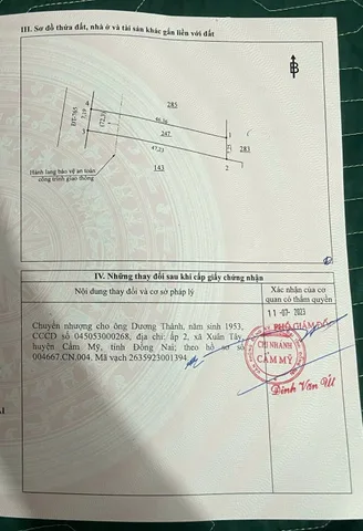 Bán đất Xuân Đông, Cẩm Mỹ - Có sẵn 100m2 thổ cư - Khu dân cư đông