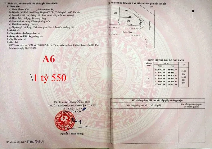 Lô góc 2 mặt tiền giá thấp nhất khu dân dân cư Phú Hòa Đông