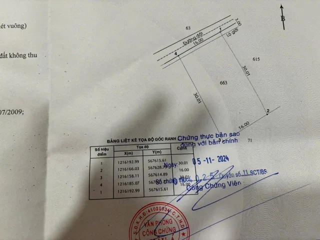 Bán đất 479m² có sẵn 26m² thổ cư ngang 16m tại Xã Thái Mỹ