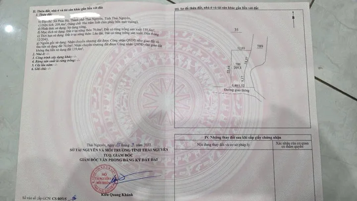 Bán đất vị trí đẹp, sổ đỏ chính chủ phường Quyết Thắng, TP Thái Nguyên