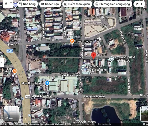 🔥 BÁN ĐẤT SÁT NHÂN HÒA 6 dt100m2 Giá 4ty150 khu dân trí cao