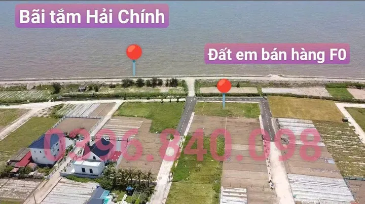 Bán gấp lô đất mặt biển Hải Triều Đối diện bãi tắm Giá 900 triệu