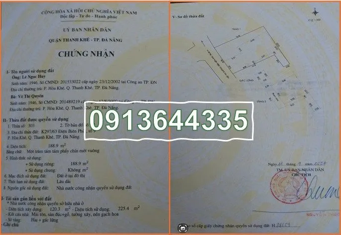 ⭐️Chính chủ bán đất tặng nhà tại Cù Chính Lan, Thanh Khê, Đà Nẵng, giá 16 tỷ - 0913644335