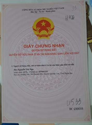 Bán đất 152.4m² có sẵn 0.00m² thổ cư ngang 5m giá 700 triệu tại Xã Hòa Khánh