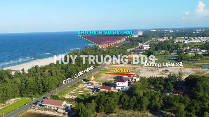 Bán đất mặt tiền đường Quốc Phòng biển Gio Hải