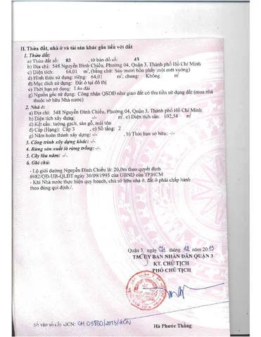 Chính Chủ Bán Nhà Mặt tiền 548 Nguyễn Đình Chiểu – Giá 29,5 tỷ